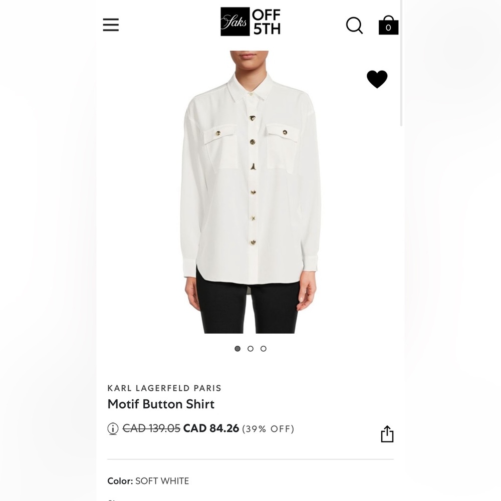 Karl Lagerfeld Motif Button Shirt